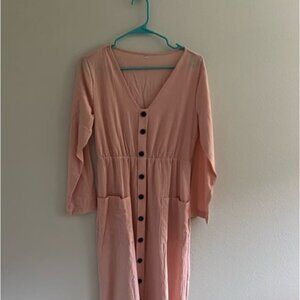 NWOT: Soft Pink Long Sleeve Dress
